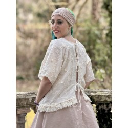 blouse AGATHA Ecru embroidered cotton