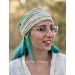 headband CELESTE Large checks cotton