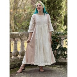 dress MAINA Ecru embroidered cotton