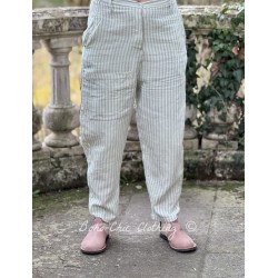 pants GASTON Blue striped gauze