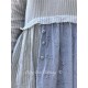 dress ADRIANA Blue embroidered cotton Les Ours - 21