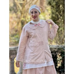 veste FLORE coton Rayé rose