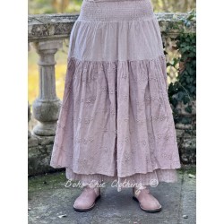 skirt BRUNA Pink embroidered cotton