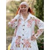 long jacket ANA Flower print cotton poplin Les Ours - 10