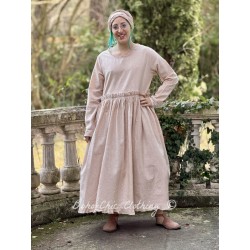 robe LISE coton Rayé rose