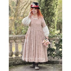 robe EMONA coton brodé Rose