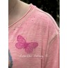 T-shirt My Pet in Azalea Dip Dye Magnolia Pearl - 16