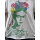 T-shirt Frida Amarillito Pajarito in True Magnolia Pearl - 20