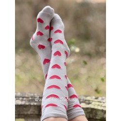 socks Over The Knee in Amores Magnolia Pearl - 1