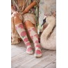 chaussettes Over The Knee in Red Roses Magnolia Pearl - 3