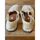 sandals ARIEL Ecru crochet