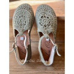 sandales ARIEL crochet Olive