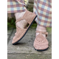 sandales ARIEL crochet Rose