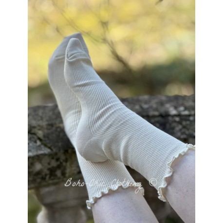 socks 77613 ARNA Cream cotton Ewa i Walla - 1