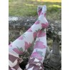 socks Over The Knee in Red Roses Magnolia Pearl - 1