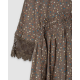 dress 55813 HILDE Dark brown flower print linen Size XL Ewa i Walla - 20