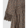 dress 55813 HILDE Dark brown flower print linen Size XL Ewa i Walla - 20