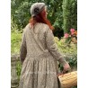 dress 55813 HILDE Dark brown flower print linen Size XL Ewa i Walla - 10