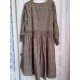 dress 55813 HILDE Dark brown flower print linen Size XL Ewa i Walla - 3