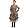 robe 55722 coton Marron à fleurs Taille XL Ewa i Walla - 22