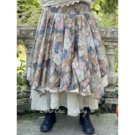 skirt 22120 Flower cotton brown Ewa i Walla - 1