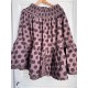 skirt 22193 TRESS Dark mauve with large dots cotton Ewa i Walla - 2