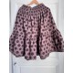 skirt 22193 TRESS Dark mauve with large dots cotton Ewa i Walla - 3