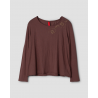 pullover 44943 TYRA Dark mauve jersey Ewa i Walla - 29