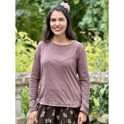 pullover 44943 TYRA Dark mauve jersey Size XL Ewa i Walla - 1