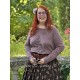 pullover 44943 TYRA Dark mauve jersey Ewa i Walla - 16