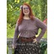 pullover 44943 TYRA Dark mauve jersey Ewa i Walla - 17