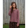 pullover 44943 TYRA Dark mauve jersey Ewa i Walla - 4