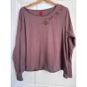 pullover 44943 TYRA Dark mauve jersey Ewa i Walla - 2