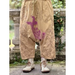 pantalon Dragon Embroidered Garcon in Marigold Magnolia Pearl - 1