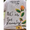 T-shirt Frida Art Is The Remedy in Lychee Blossom Magnolia Pearl - 12