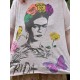 T-shirt Frida Art Is The Remedy in Lychee Blossom Magnolia Pearl - 13