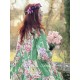 dress 55792 GRACE Green flower print cotton Size M Ewa i Walla - 14