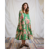 dress 55792 GRACE Green flower print cotton Size M Ewa i Walla - 5