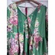 dress 55792 GRACE Green flower print cotton Size M Ewa i Walla - 4