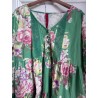 dress 55792 GRACE Green flower print cotton Size M Ewa i Walla - 4