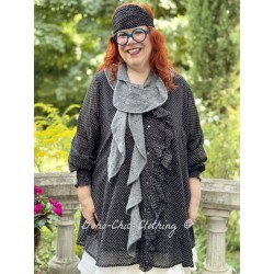 scarf FROUFROU dark grey cashmere wool Les Ours - 1