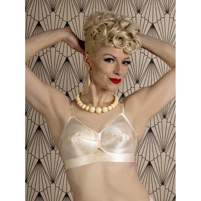 What Katie Did 1940s Vintage Peach Bullet Bra L6036 36D : What Katie Did:  : Clothing, Shoes & Accessories