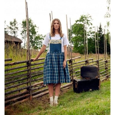 Apron-skirt 22995 Checked linen Ewa i Walla - 1