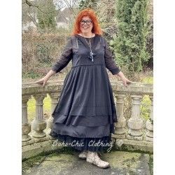 Buy Harpa Women's Cotton Classic Standard Length Dress (GR6243_Black_XS) at