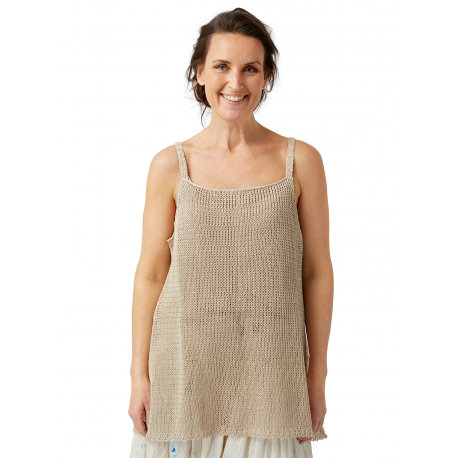 top 33332 Beige knitted linen Ewa i Walla - 21