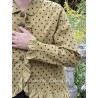 short jacket MARIENE Bronze poplin with large black dots Les Ours - 13
