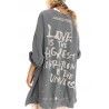 pull Spread Love Oversized Hi Lo Francis in Ozzy Magnolia Pearl - 8