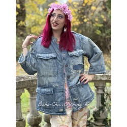 jacket Love Militia Puff in Washed Indigo