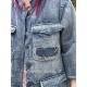 jacket Love Militia Puff in Washed Indigo Magnolia Pearl - 11