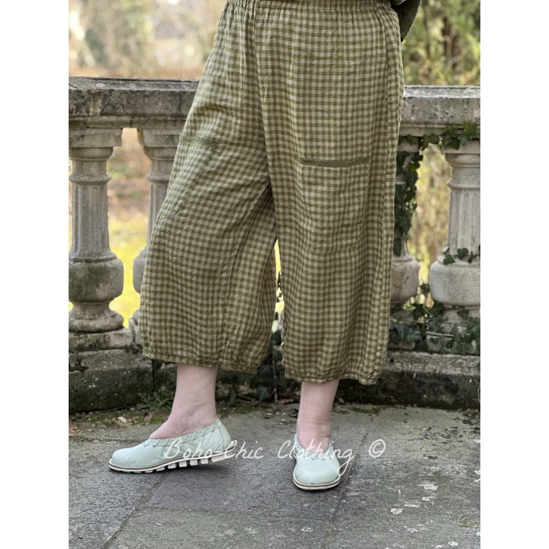 Plaid Linen Pants